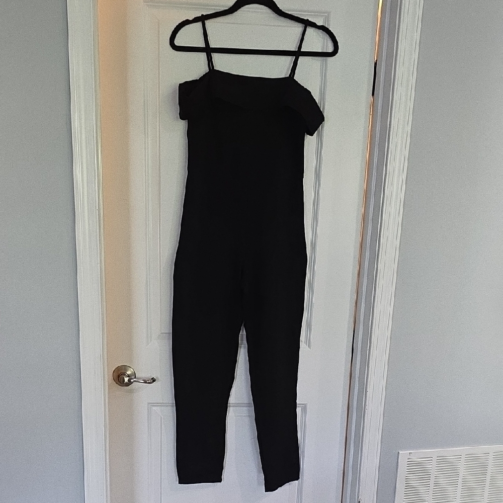 Express Black Strapless Jumpsuit